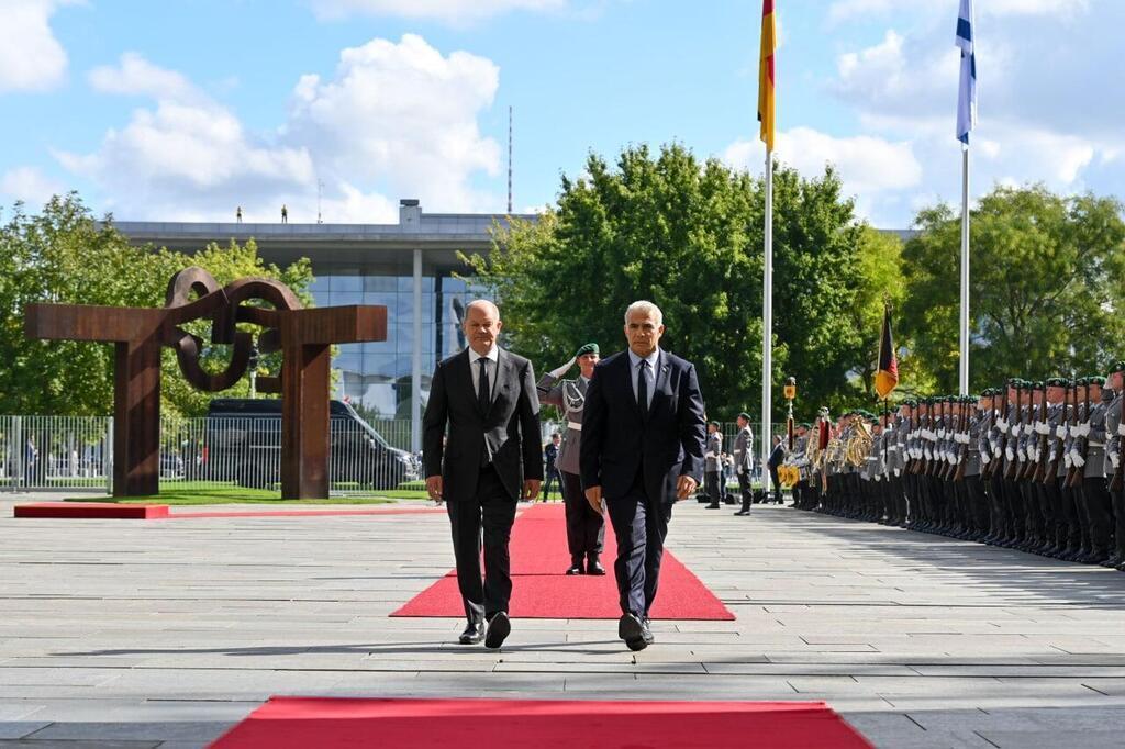 German Chancellor Olaf scholz and Prime Minister Yair Lapid 