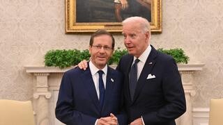 נשיא המדינה יצחק הרצוג פגישה עם נשיא ארה"ב ג'ו ביידן בבית הלבן וושינגטון ארה"ב