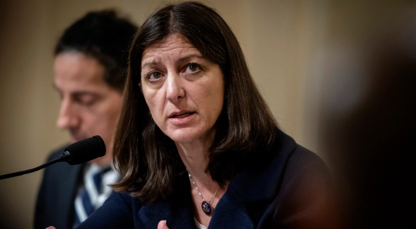 Rep. Elaine Luria questions a witness during the House Select Committee hearing investigating the Jan. 6 attack on the U.S. Capitol, July 27, 2021 (Photo: Bill O’Leary/Pool/Getty Images via JTA) Rep. Elaine Luria questions a witness during the House Select Committee hearing investigating the Jan. 6 attack on the U.S. Capitol, July 27, 2021