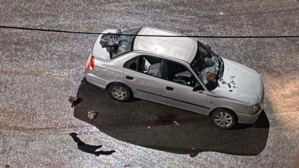 The vehicle of the suspects רכב פלסטיני התקרב לעבר לוחמי צה"ל ברמאללה