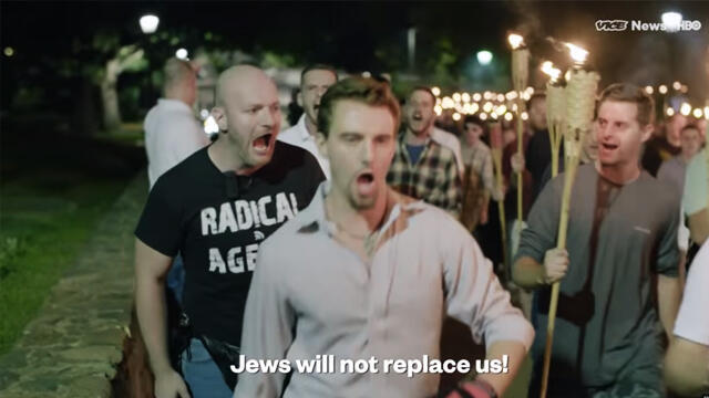 Antisemitic march in Charlottesville in 2018 