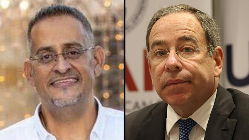   Terror victim Tamir Avihai, U.S. ambassador to Israel Tom Nides 