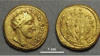 מטבע הזהב עם דיוקנו של ספונסיאן, משני צדדיו