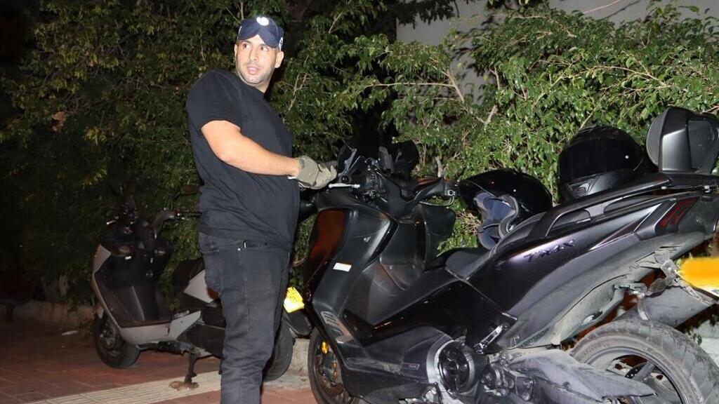 האופנוע שעליו רכב החשוד ברצח יורי וולקוב בחולון