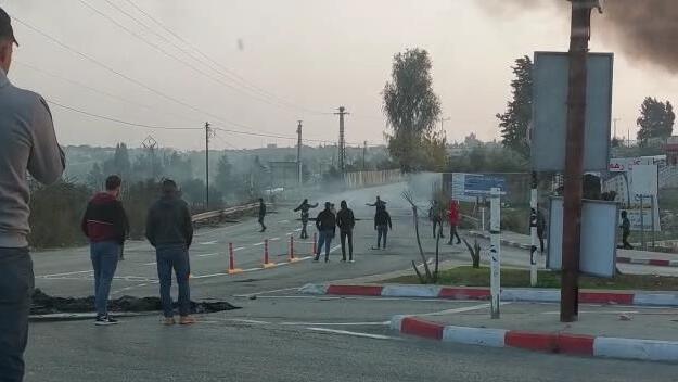 עימותים בין פלסטינאים לכוחות צה"ל בכניסה לעיירה סלוואד מזרחית לרמאללה