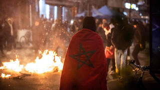 עימותים ב בריסל בלגיה   אחרי חצי גמר המונדיאל בין צרפת ל מרוקו