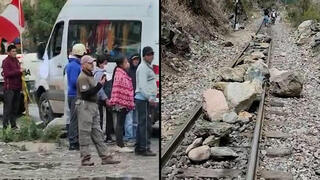 הסלעים על המסילה, ורכבים בתיעוד מרגעי חילוץ של קבוצת ישראלים באזור מאצ'ו פיצ'ו