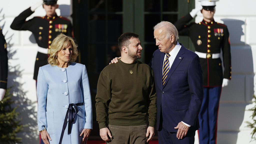 ג'ו ביידן וולדימיר זלנסקי בבית הלבן