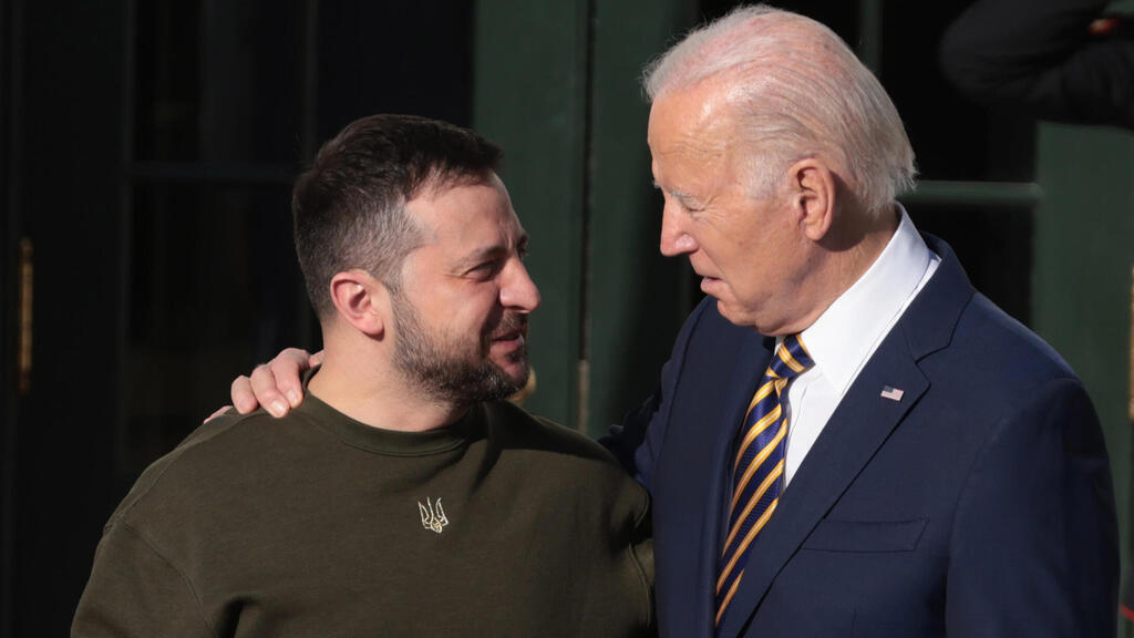ג'ו ביידן וולדימיר זלנסקי בבית הלבן
