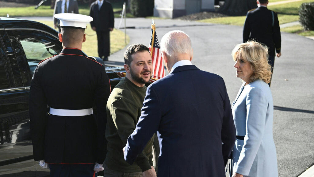 ג'ו ביידן וולדימיר זלנסקי בבית הלבן