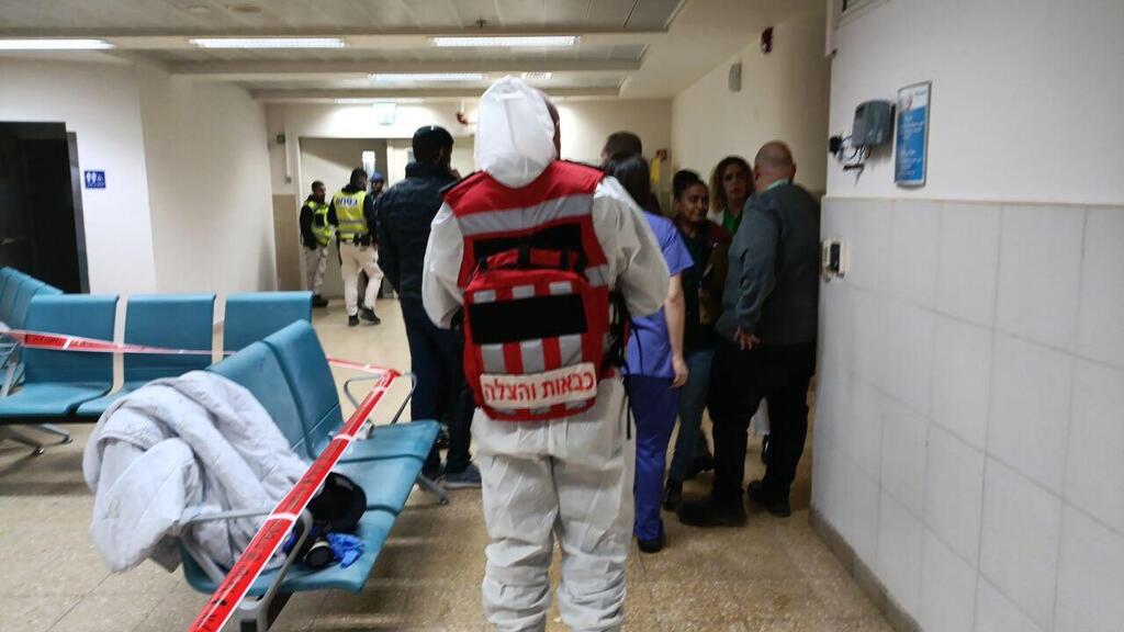 На месте пожара в больнице "Сорока" (Фото: Барэль Эфраим) המחלקה שבה פרצה השריפה בבית החולים סורוקה בבאר שבע