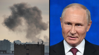 נשיא רוסיה ולדימיר פוטין הפצצה קייב אוקראינה