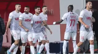 שחקני הפועל חיפה חוגגים