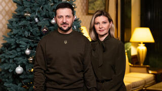 נשיא אוקראינה וולודימיר זלנסקי סרטון לרגל השנה החדשה