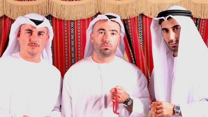 Omer Adam (center) in Dubai 