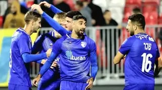 שחקני עירוני קריית שמונה חוגגים