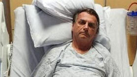 ז'איר בולסונרו תמונה מבית חולים ב פלורידה ארה"ב אחרי המהומות ב ברזיל