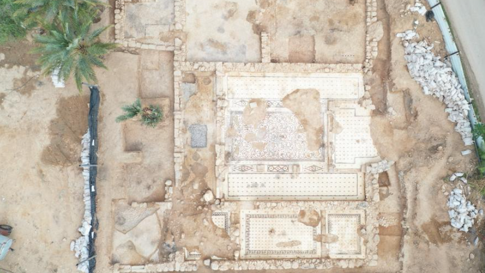 Aerial view of the church (Photo: COGAT) הפסיפס, מבט מהאוויר