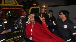 אלישיב נחום הפצוע מהפיגוע מגיע לבית חולים סורוקה