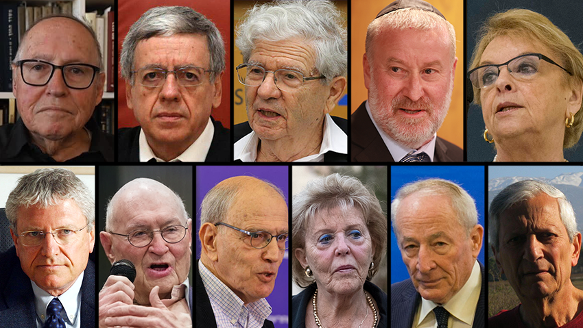 Former Israeli top legal officials who sign the letter 