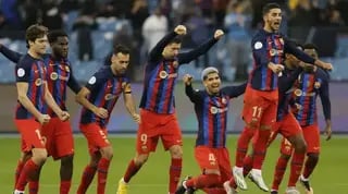 שחקני ברצלונה חוגגים