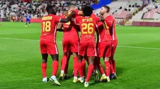 שחקני מ.ס אשדוד חוגגים