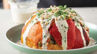 עוגת פלפלים במלית בשר ואורז