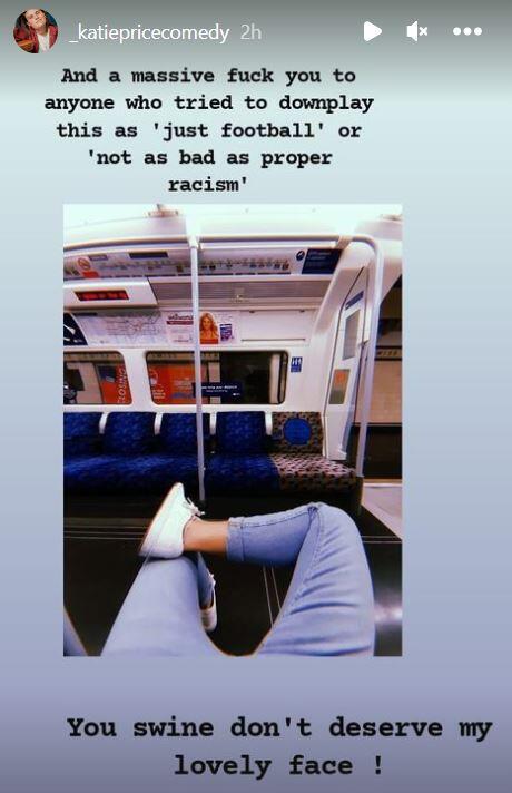 Katie Price's Instagram post after the incident