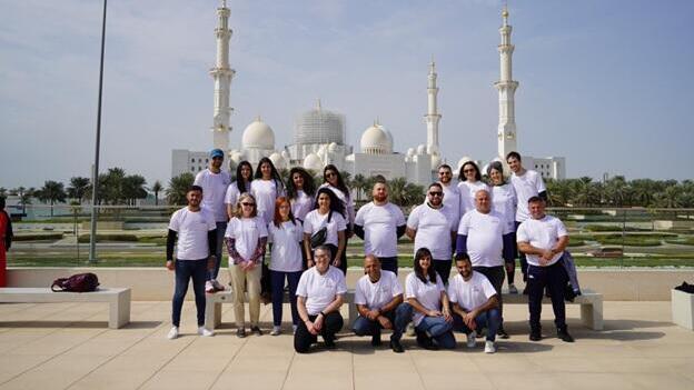 The delegation of Together Vouch for Each Other in Abu Dhabi 