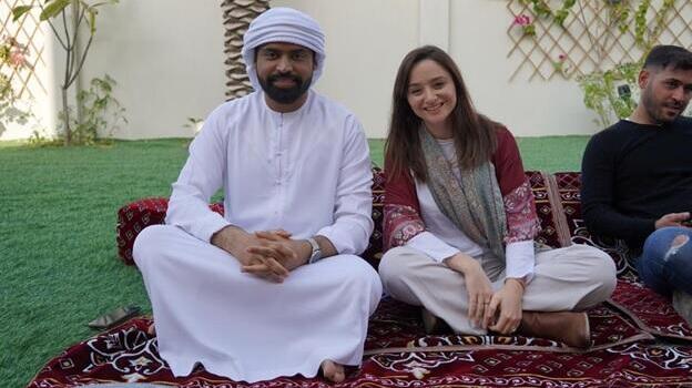 Ahmad Al Hosani and Nicole Raviv meeting for the first time in Abu Dhabi 