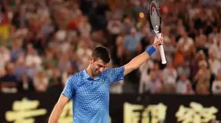 נובאק ג'וקוביץ' אחרי העלייה לגמר