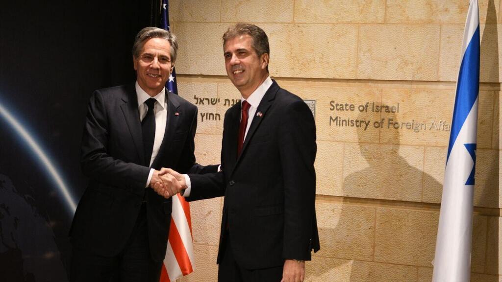 פגישת אלי כהן שר החוץ ומזכיר המדינה של ארה"ב אנתוני בלינקן