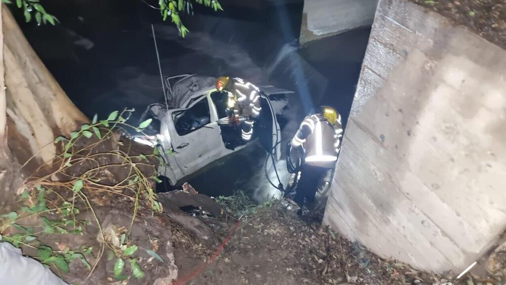 זירת התאונה בנהר הירדן