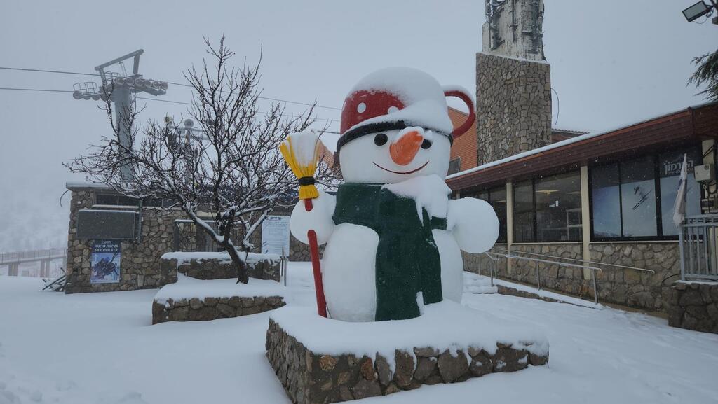 שלג בחרמון, הבוקר