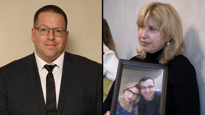    Адвокат Эяль Бессерглик.  Вдова убитого Елена Волкова 