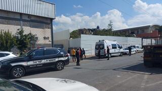 זירת התאונה במפעל גומי באזור התעשייה סגולה, פתח תקווה