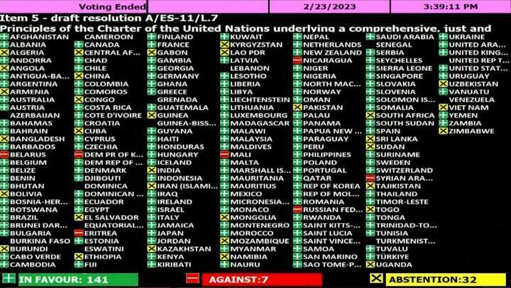 Голосование в ООН в поддержку Украины