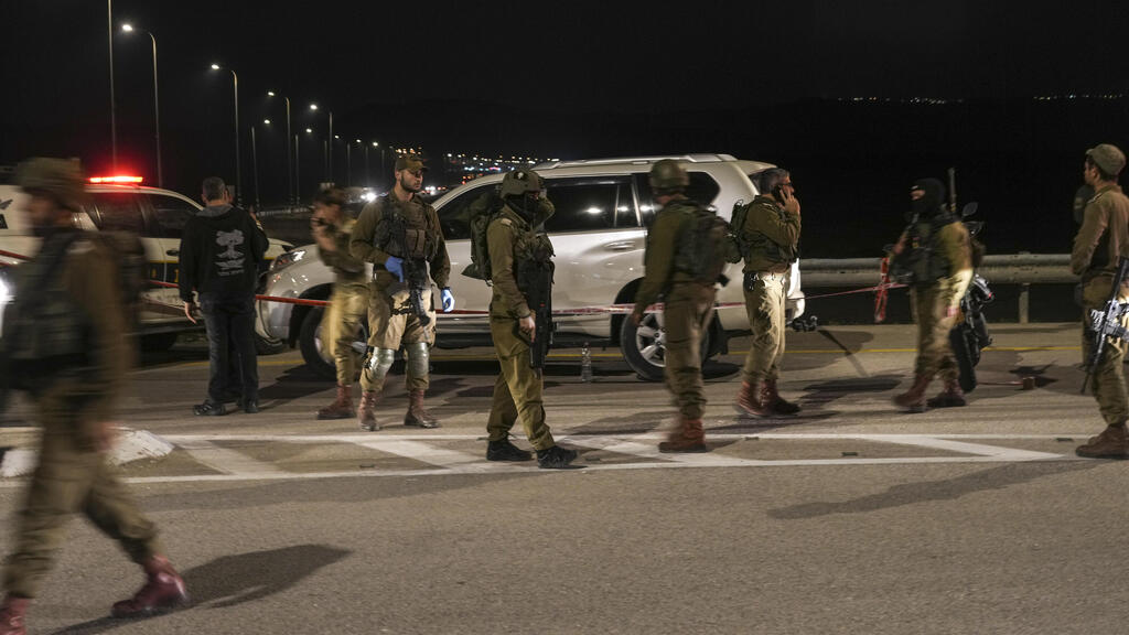 זירת הפיגוע בכביש 90