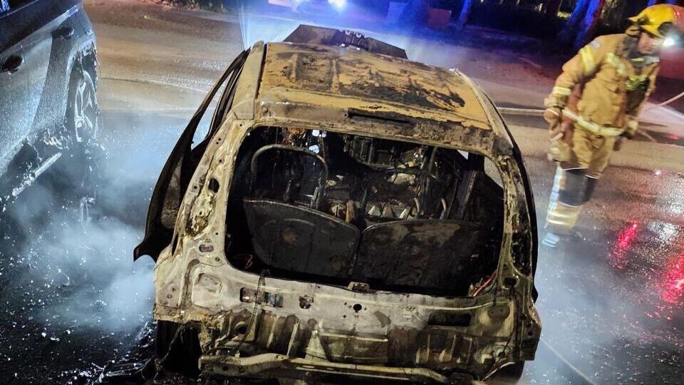 Сгоревшая машина директора школы הרכב המוצת של מנהל בית הספר בבית שאן