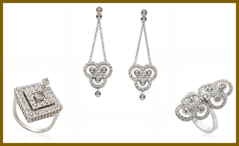 Серьги и кольца из коллекции CARD GAMES (Фото: HStern) Серьги и кольца из коллекции CARD GAMES