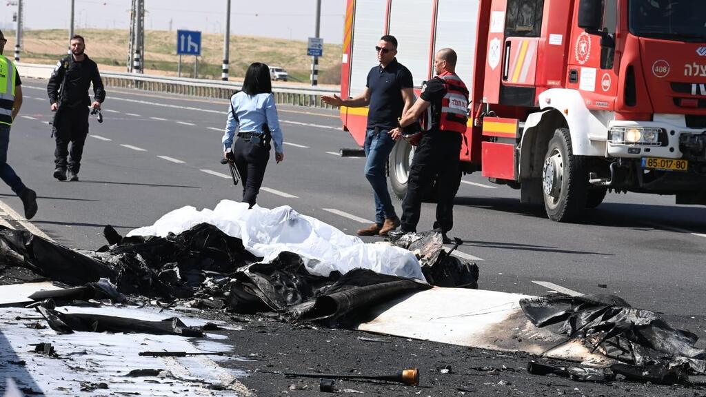 זירת התרסקות המטוס הקל בכביש 60, מחלף שוקת