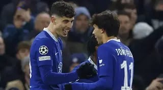 ז'ואאו פליקס וקאי האברץ חוגגים