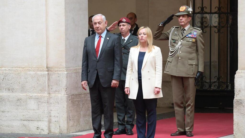 ראש ממשלת ישראל בנימין נתניהו וראש ממשלת איטליה ג'ורג'ה מלוני