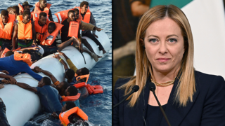 ראש ממשלת איטליה ג'ורג'ה מלוני וספינת מהגרים