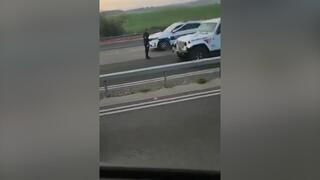 זירת פיצוץ הרכב סמוך לצומת מגידו