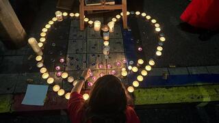 הדלקת נרות לזכר דרייה לייטל בהפגנה נגד המהפה המשפטית, חיפה