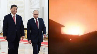 נשיא סין שי ג'ינפינג  פגישה עם נשיא רוסיה פוטין בקרמלין 