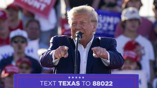 עצרת בחירות של נשיא ארה"ב לשעבר דונלד טראמפ ב וואקו טקסס 