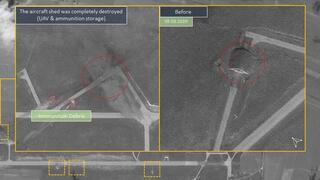 צילומי הלווין המראות את תקיפת שדה התעופה של חיזבאללה באלדאבה, סוריה