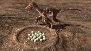 הדמיה של טרודון, דינוזאור דמוי עוף שחי בסוף הקרטיקון, לפני 74 מיליון עד 66 מיליון שנה